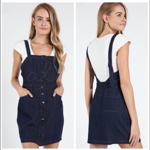Wild Honey Dresses & Skirts - ❤️ Host Pick ❤️ - Dark Denim Overall Dress